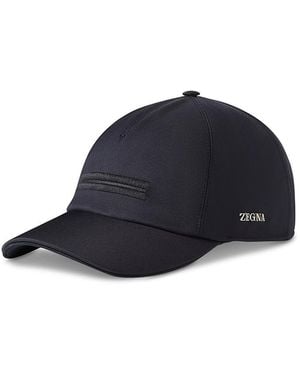 ZEGNA Microfiber Motorin Baseball Cap - Blue
