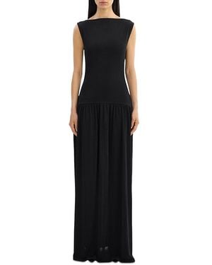 Lamarque Drop Waist Maxi Dress - Black