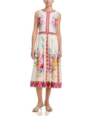 Tahari The Scarlett Midi Dress - Red