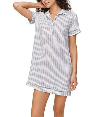 Bella Dahl Short Sleeve Pullover Shirt Dress - White