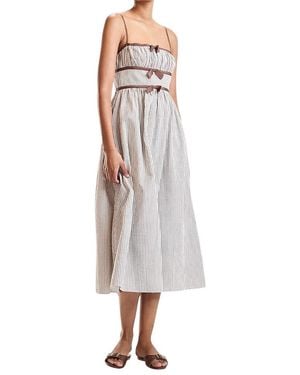 Cynthia Rowley Seersucker Midi Dress - White