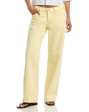 FRAME The Low Rise Wide Leg Jeans - Yellow
