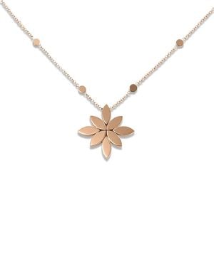 Pasquale Bruni 18K Ghirlanda Polished Flower Pendant Necklace, 16.5 - White