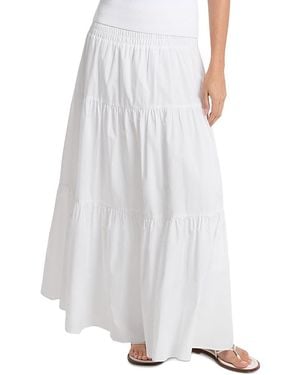 Michael Kors Poplin Smocked Maxi Skirt - White