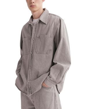 Agolde Craven Weightless Denim Shirt - Gray