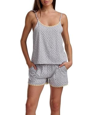 Splendid Cami Boxer Pajama Set - Gray