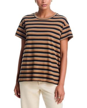 The Great The Boxy Cotton Crewneck Tee - Brown