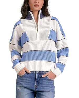 Elan Mock Neck Sweater - Blue