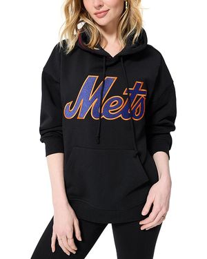 Terez Baseball Stitch Hoodie Sweatshirt - Black
