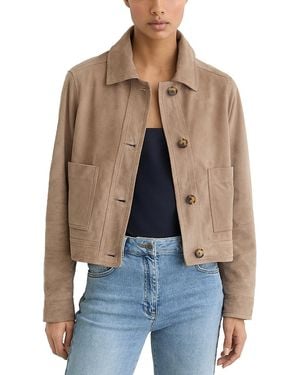 Reiss Sonny Suede Jacket - Blue