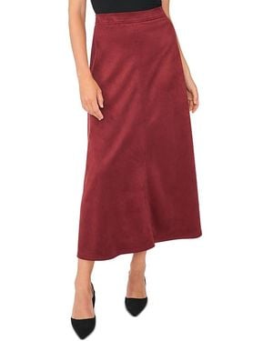 Vince Camuto Faux Suede A Line Skirt - Red