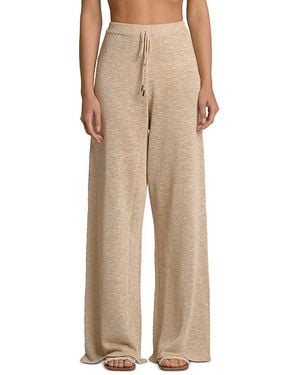 Elan Drawstring Swim Cover-Up Pants - Natural