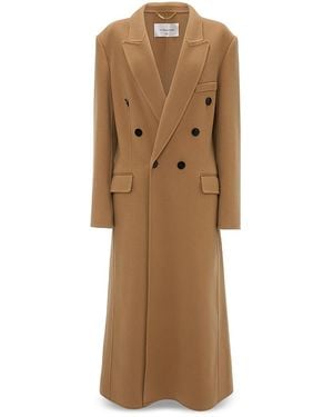 Victoria Beckham Double Faced Overcoat - Natural