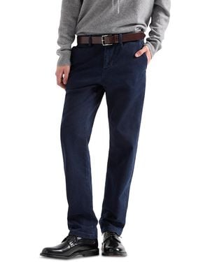 7 For All Mankind Slim Straight Fit Cotton Blend 32 Chinos - Blue