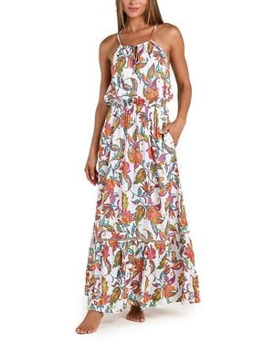 Sunshine 79 Wild Vines Maxi Dress - Red