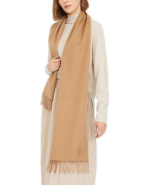 Max Mara Wkclara Monogram Cashmere Scarf - Natural