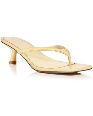 Aqua Ebony Thong Sandals - Natural