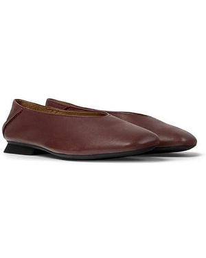 Camper Casi Myra Leather Ballerina - Brown