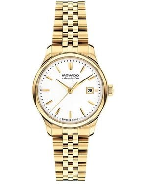 Movado Calendoplan Watch, 27Mm - Metallic