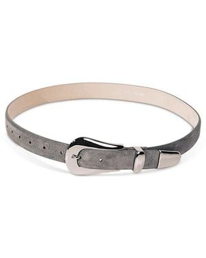 DEHANCHE Colette Suede Belt - White