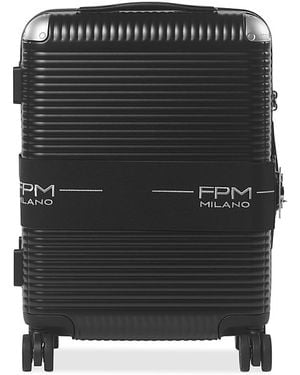 Fpm Milano Bank Zip Deluxe Carry On Suitcase - Black