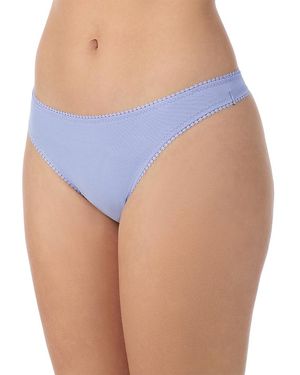 On Gossamer Cabana Cotton Blend Stretch Hip G-String - Blue