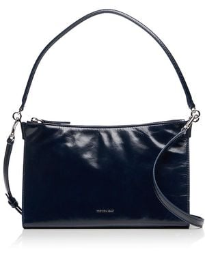 Veronica Beard Vida Small Leather Shoulder Bag - Blue