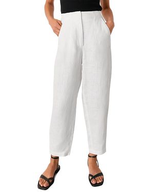 Whistles Linen Barrel Leg Pants - Grey