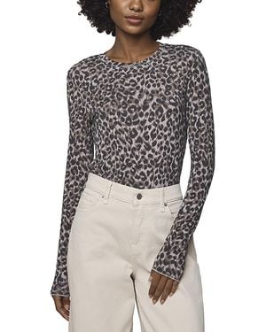 Splendid Print Long Sleeve Tee - Gray