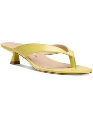 Stuart Weitzman Rio Leather Sleek Sandals - Yellow