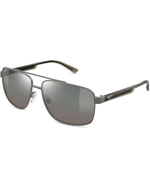 Maui Jim Halawa Square Sunglasses, 62Mm - Gray