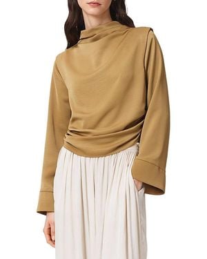 AllSaints Leslie Long Sleeve Top - Natural