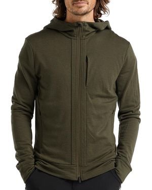 Icebreaker Quantum Iii Regular Fit Zip Hood - Green