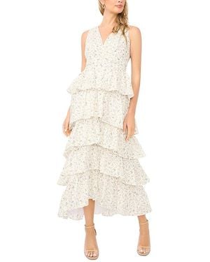 1.STATE Cascading Ruffle Maxi Dress - Natural