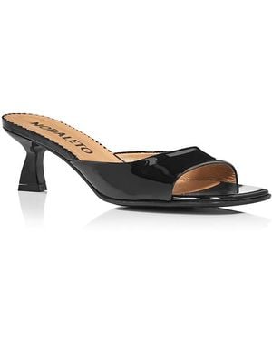 NODALETO Kitten Heel Mules - Metallic