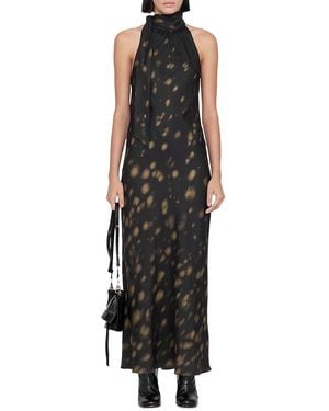 AllSaints Beril Tie Neck Sleeveless Dress - Black