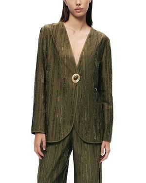 Nocturne Textured Tailored Jacket - Green