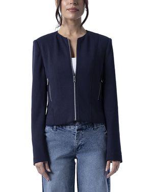 Blue Revival Zoey Zipped Front Blazer - Blue