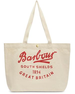 Barbour Script Tote - White