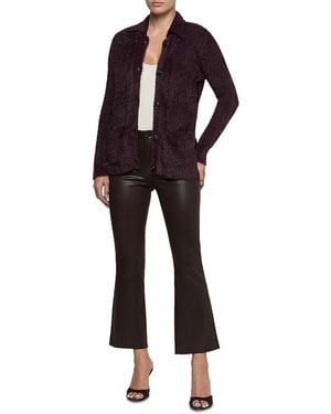 L'Agence Mist Fuzzy Collared Cardigan