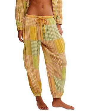 Free People Night After Night Pajama Pants - Yellow