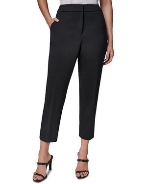 Donna Karan Mid Rise Slim Ankle Pants - Black