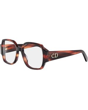 Dior Glowo S3I Rectangular Eyeglasses, 53Mm - Red