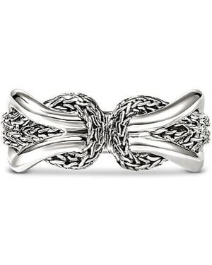 John Hardy Sterling Love Knot Infinite Ring - White