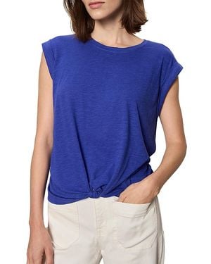 Sanctuary Knotted Hem Muscle Tee - Blue