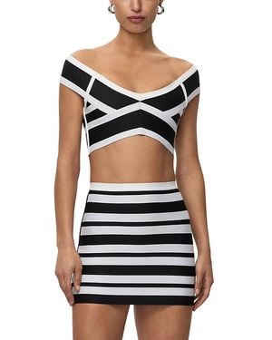 Hervé Léger The Spotlight Crop Top - Black