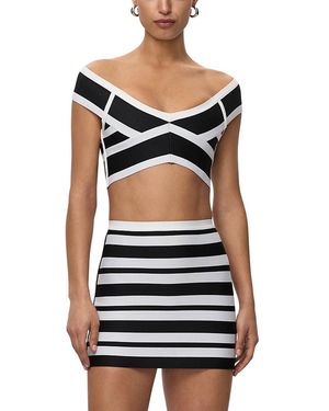 Hervé Léger The Spotlight Crop Top - Black