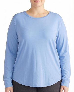 UNIVERSAL STANDARD Plus Long Sleeve Tee Rex - Blue