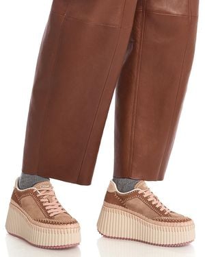 Chloé Nama Platform Sneakers - Brown