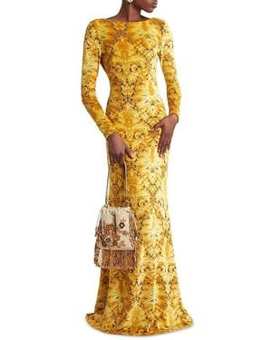 Etro Long Sleeve Gown - Metallic